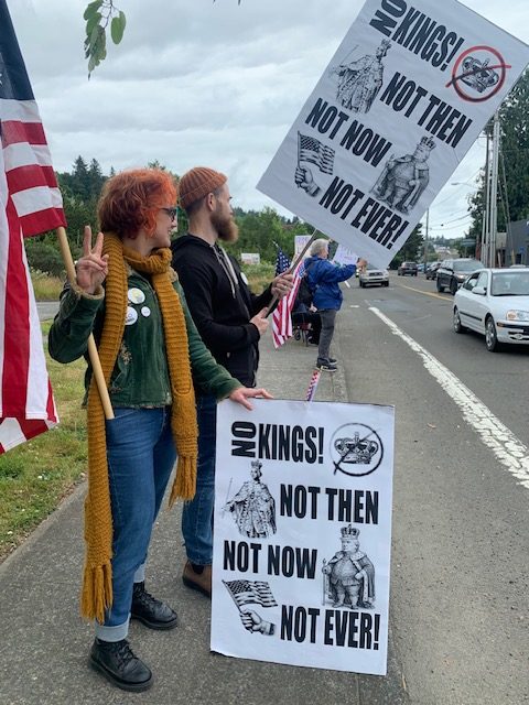 ‘No Kings’ protesters lined Astoria’s Marine Drive for a mile